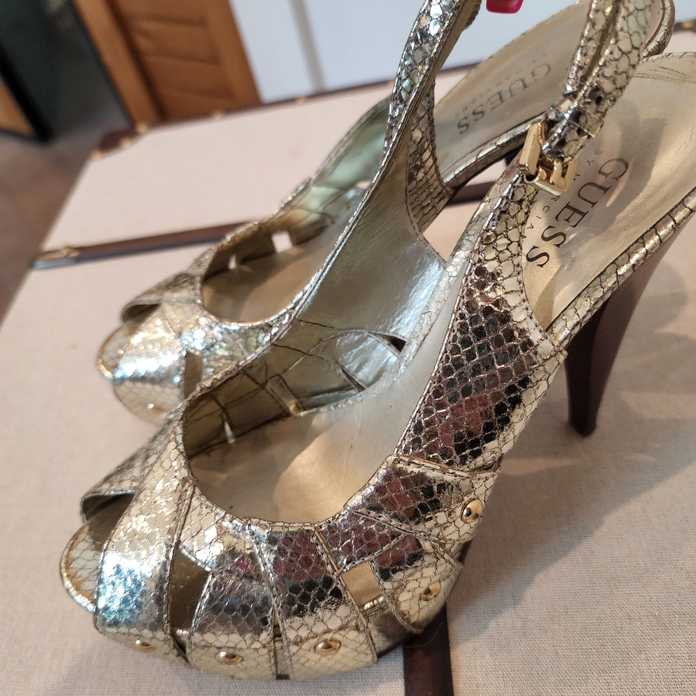 Guess Gold Heels